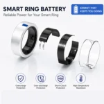 156525 curved battery installed in a smart ring