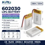 3.7V 330mAh 602030 semi-solid-state pouch battery