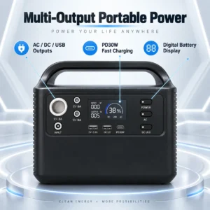Portable power station output ports