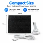 Security camera solar panel dimensions