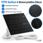 ETFE security camera solar panel detail