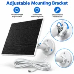 Adjustable security camera solar panel bracket