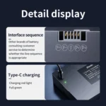 Smart door lock battery Type-C port and contact terminal